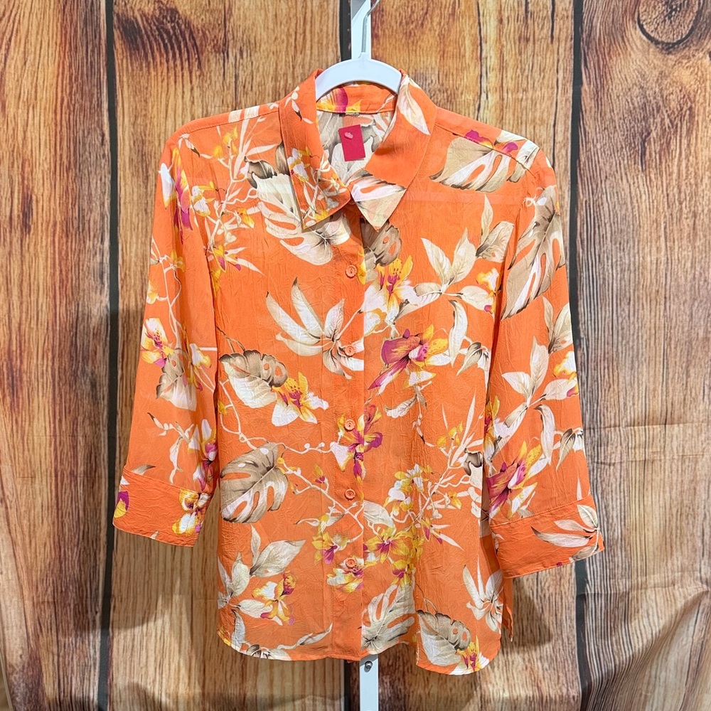 Floral Button Blouse Size L